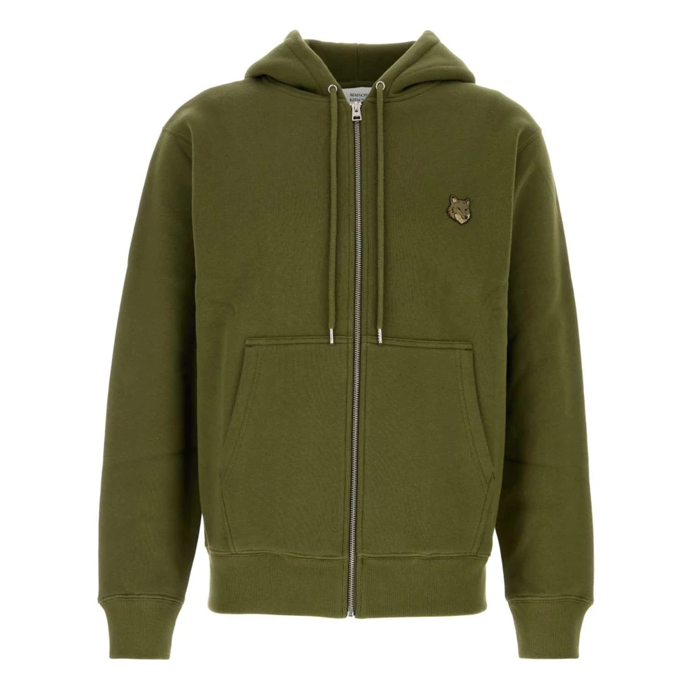 Maison Kitsuné Groene Fox Head Patch Hoodie Green Heren