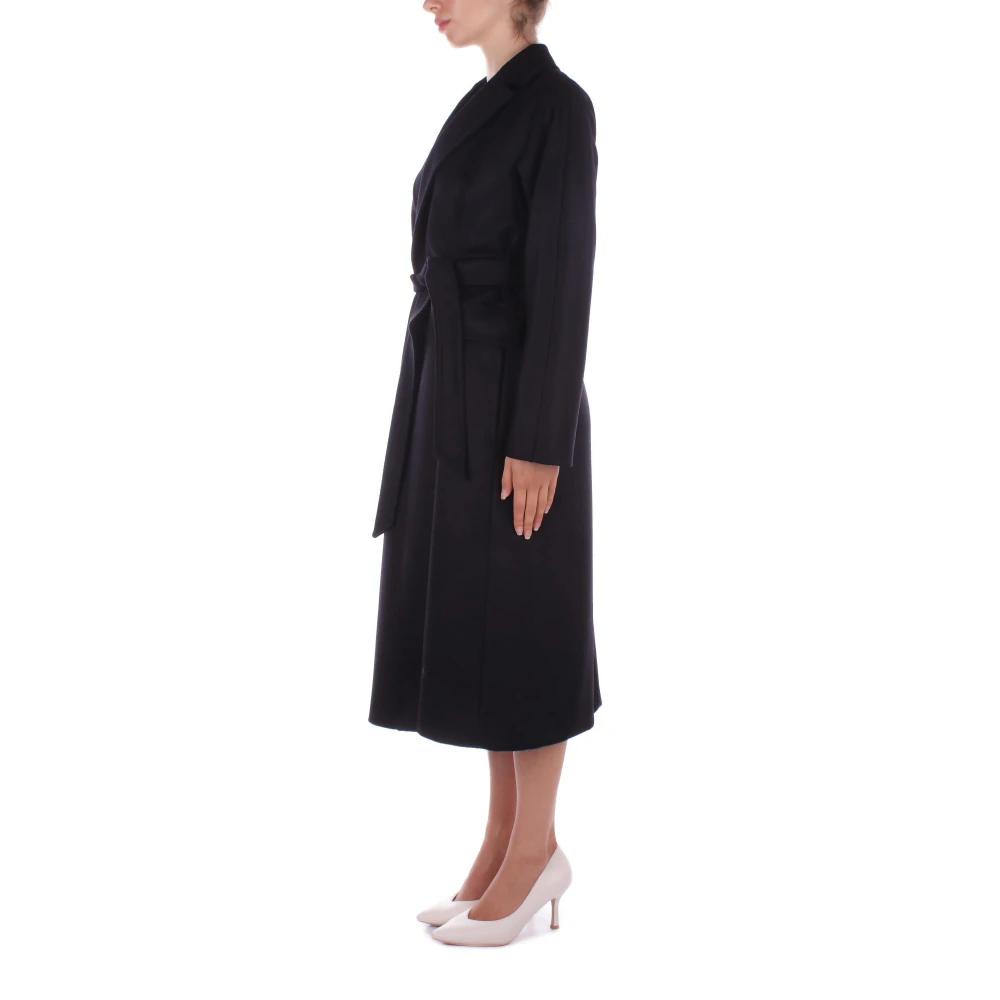 Max Mara Zwarte wollen jas met knoopsluiting Black Dames