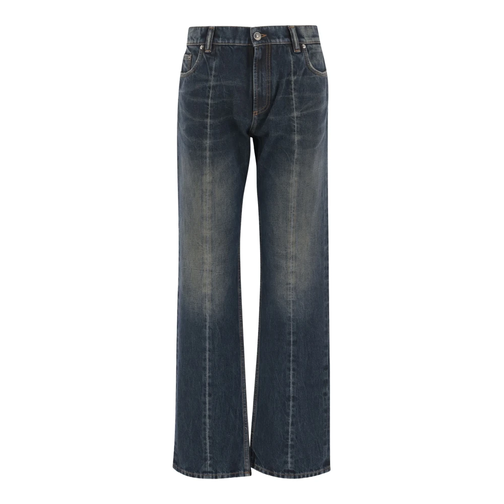 Versace Women's Blue Straight Fit Jeans, W28, Straight Jeans