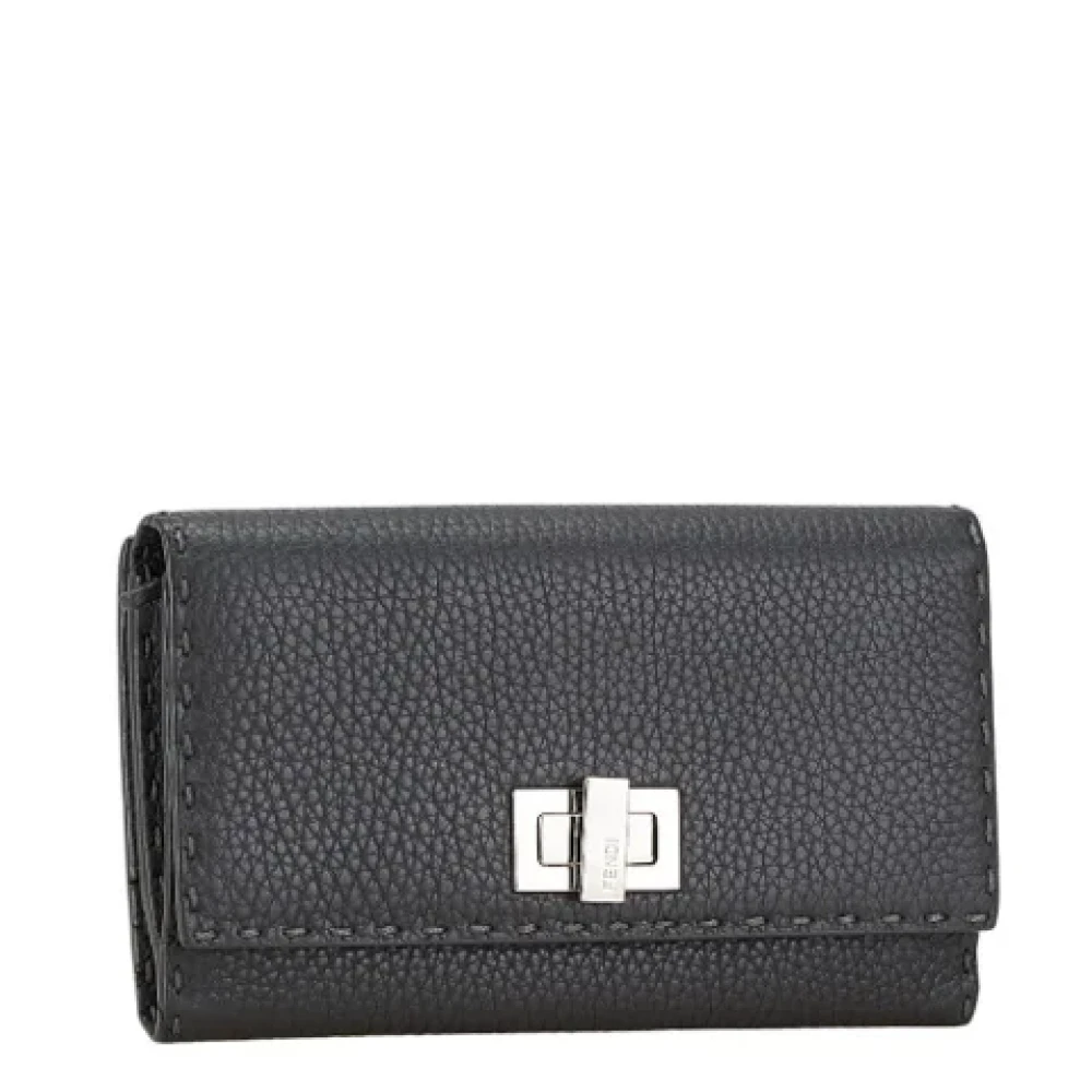 Fendi Vintage Pre-owned Leather wallets Gray Dames
