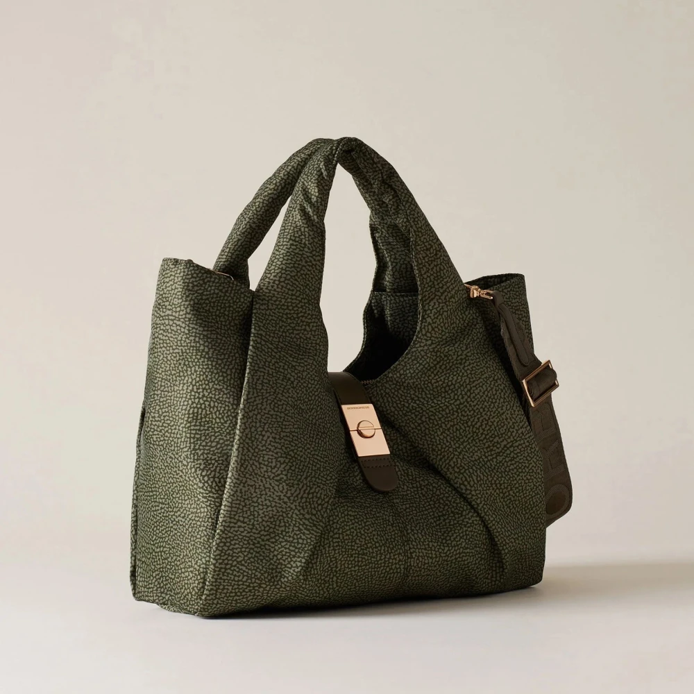 Borbonese Groene Hobotas met Dubbele Plooi Green Dames
