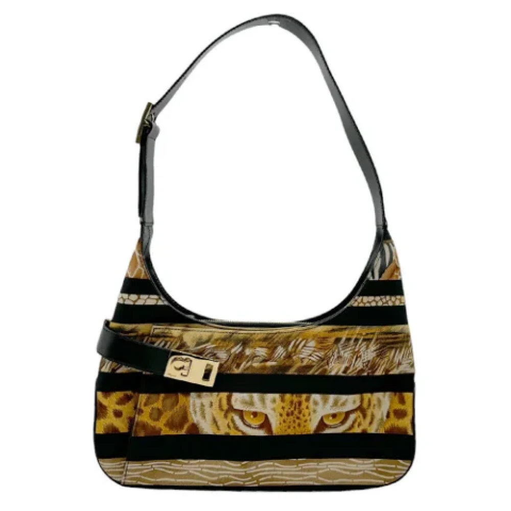 Salvatore Ferragamo Pre-owned Canvas shoulder-bags Brown Dames