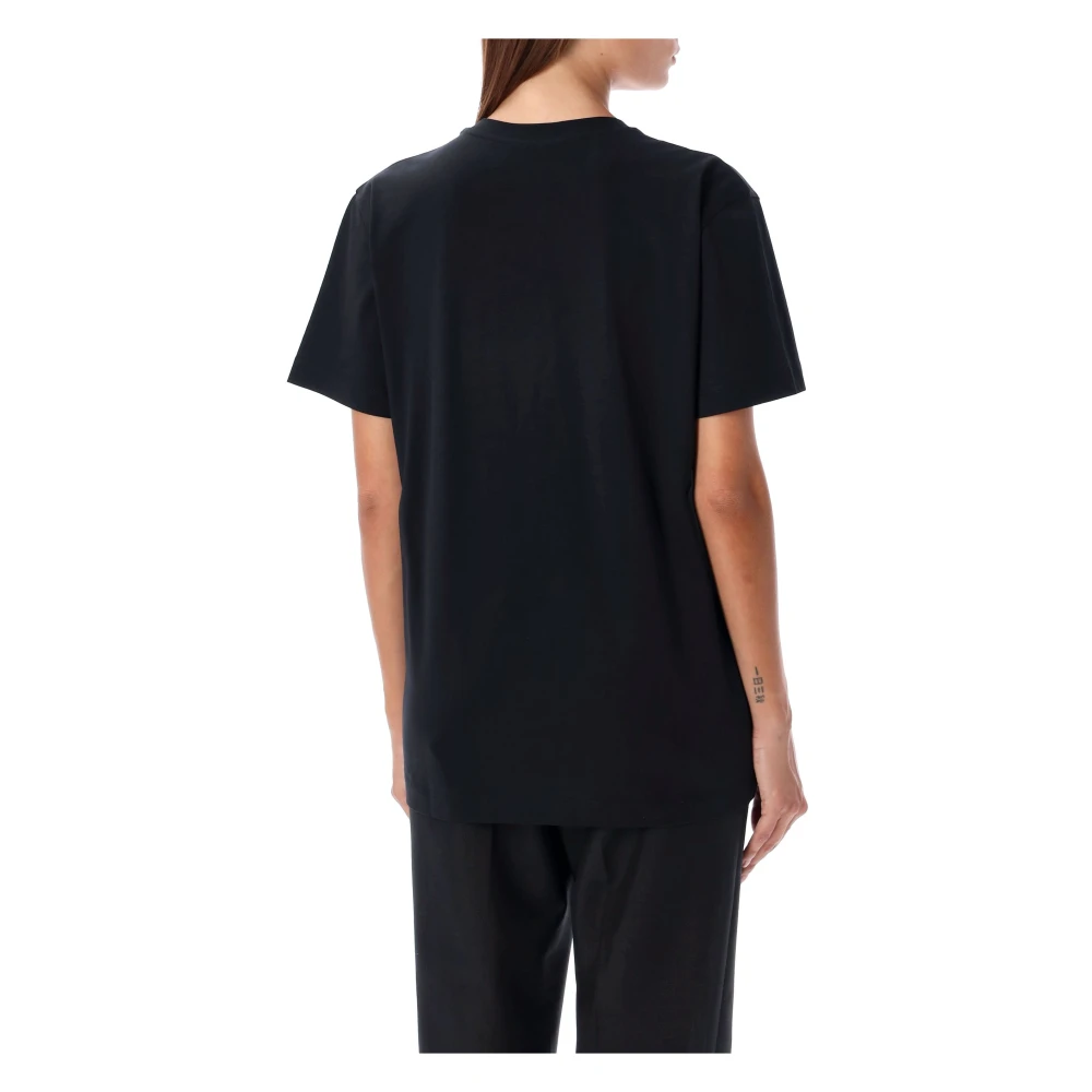 Patou Stijlvol Logo T-shirt Zwart Black Dames