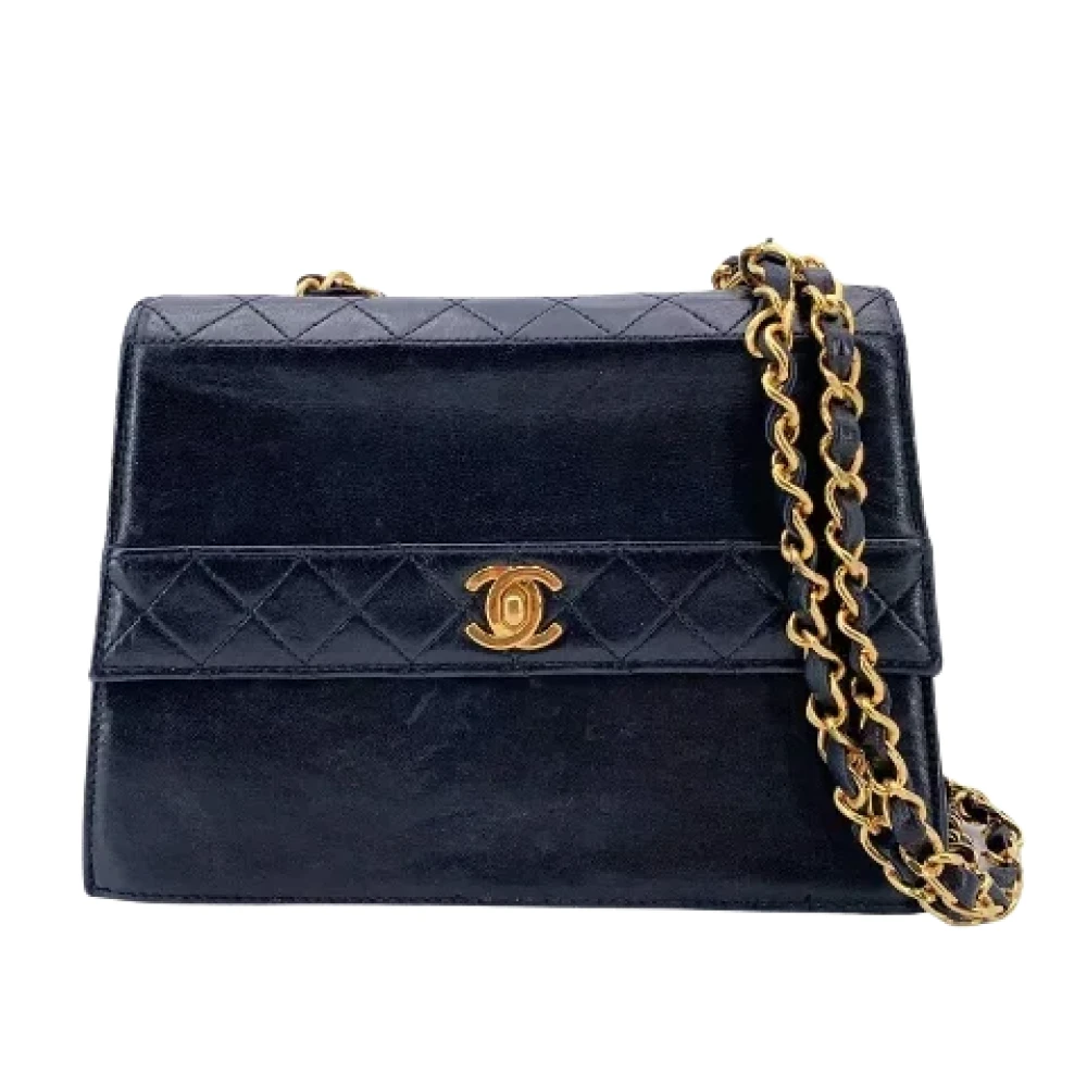Chanel Vintage Pre-owned Leather crossbody-bags Black Dames