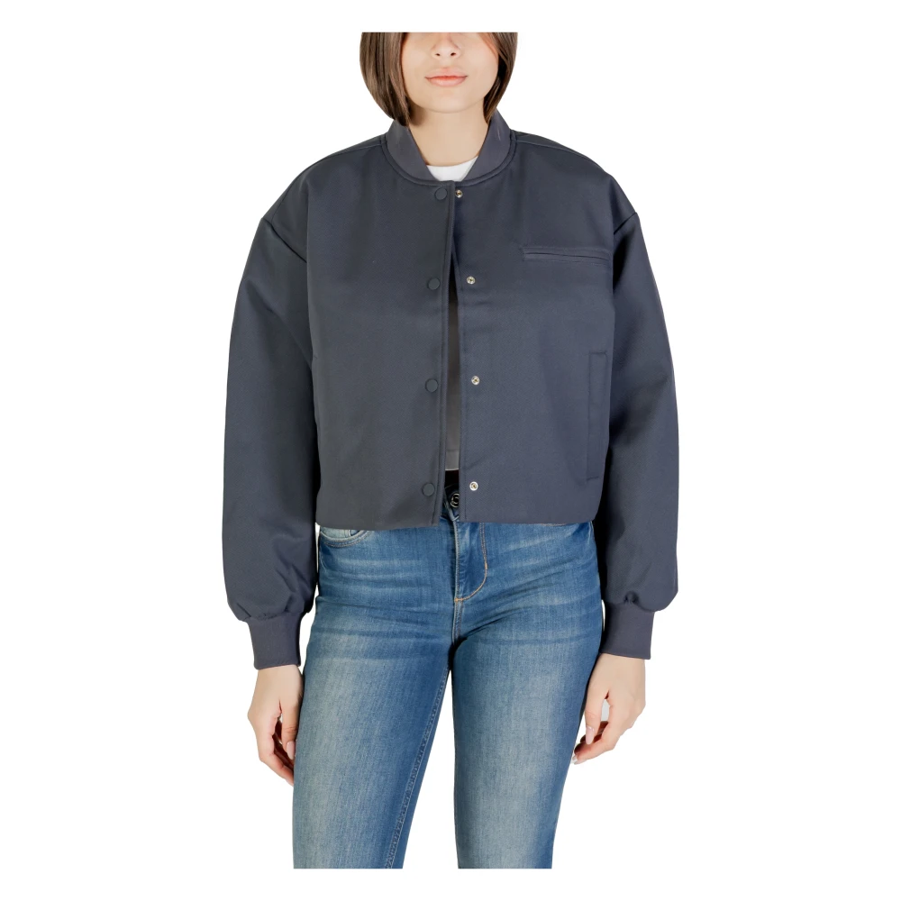 Calvin Klein Jeans , Light Jackets, Female, Blue, Xs, Gray Bomber Jacket - Image 3