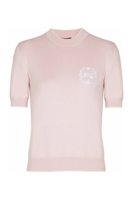 Emblème-broderad stickad topp