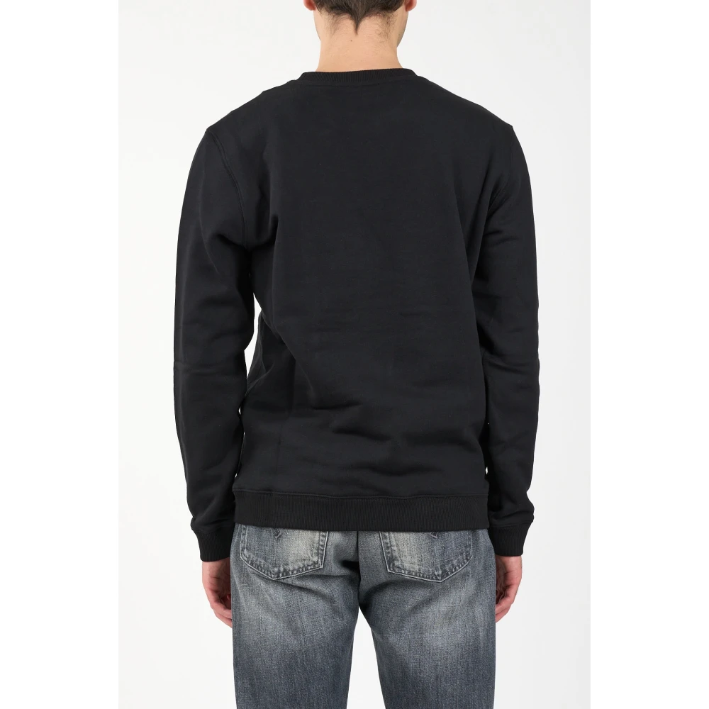 Dondup Katoenen sweatshirt met flocklogo Black Heren
