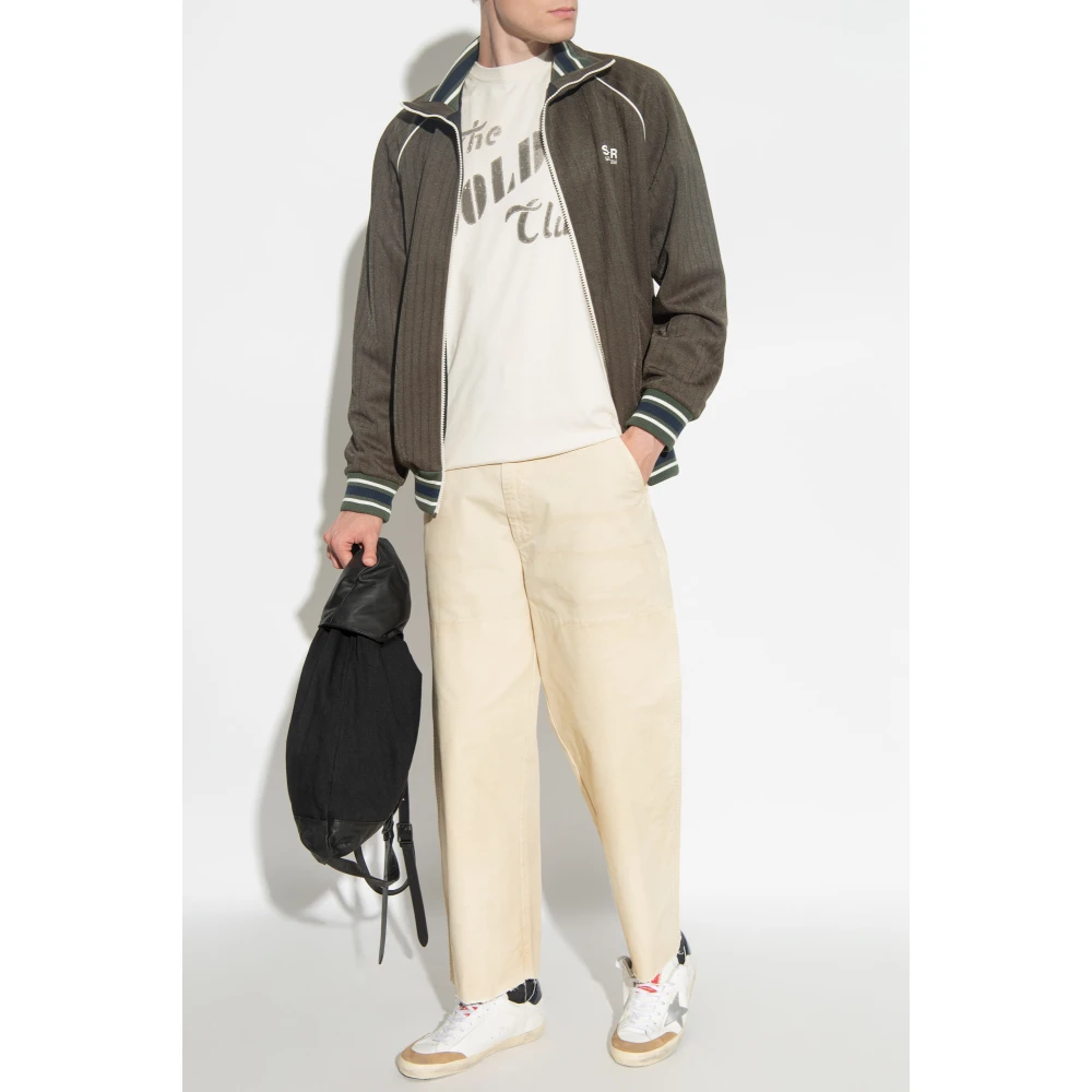 Golden Goose Sweatshirt met logo Green Heren