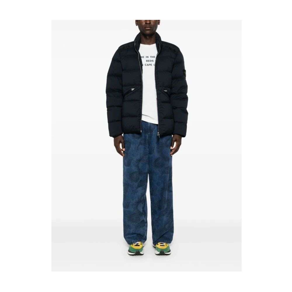 Stone Island Stijlvolle Winterjas Blue Heren