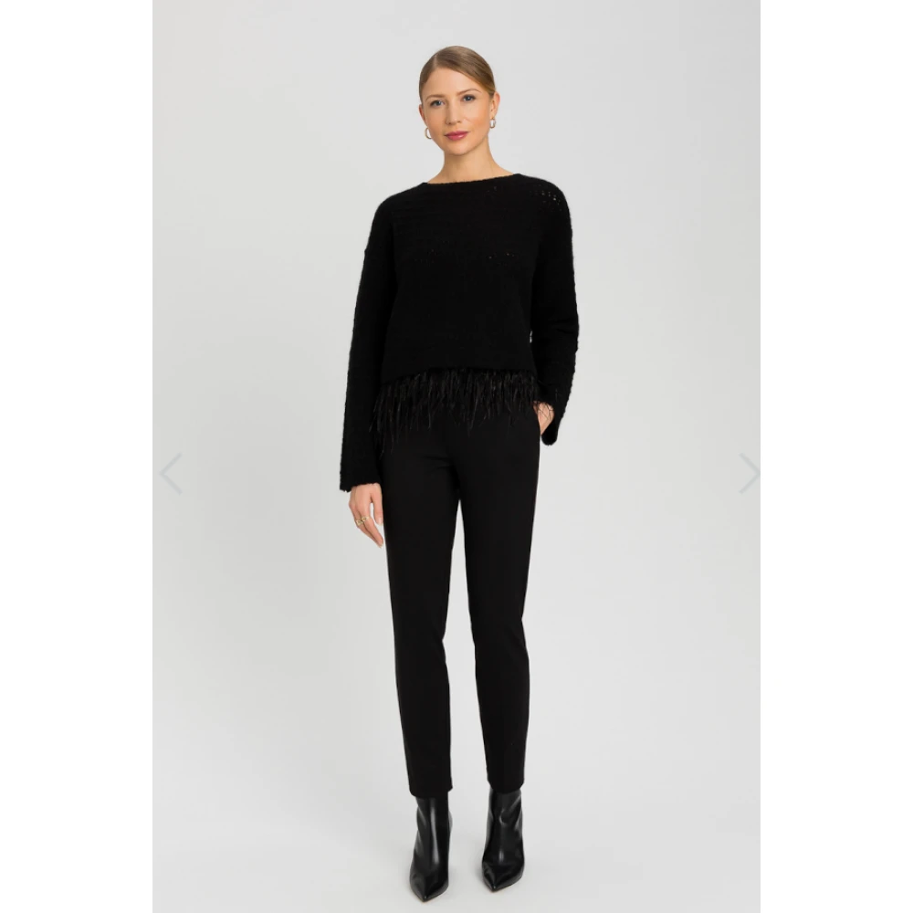 Twinset Slim Fit Viscose Sigarettenbroek Black Dames