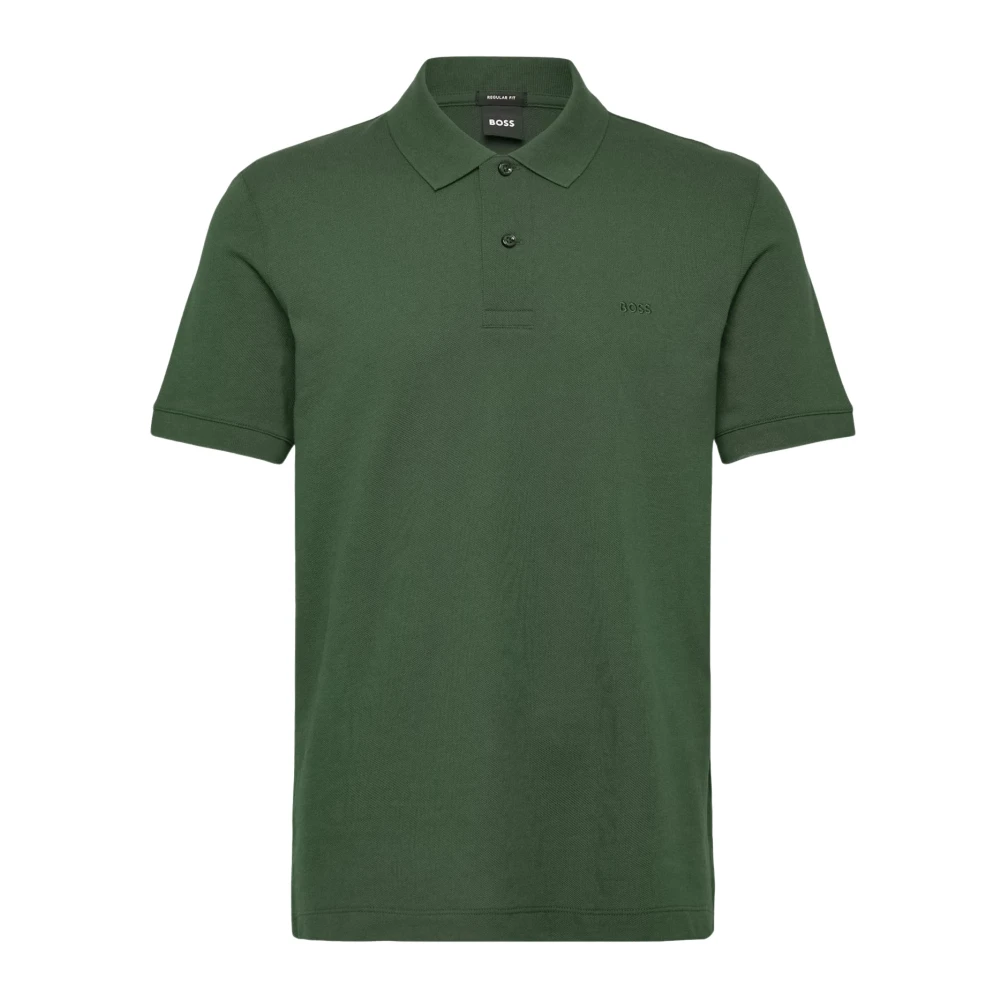 Hugo Men's Green Polo Shirts, M, Cotton Polo Shirt With Logo