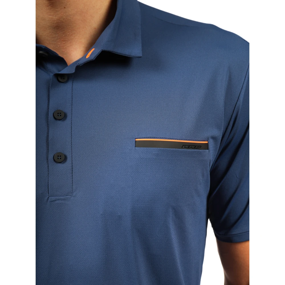 RRD Oxford Pocket Stretch Polo Shirt Blue Heren
