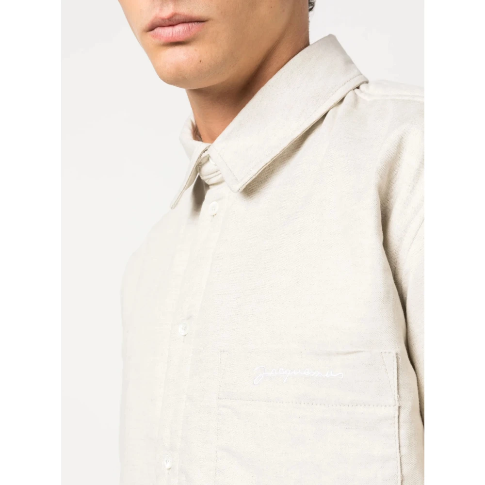 Jacquemus Artistieke Baker Shirt Upgrade Trendy Mode Beige Heren