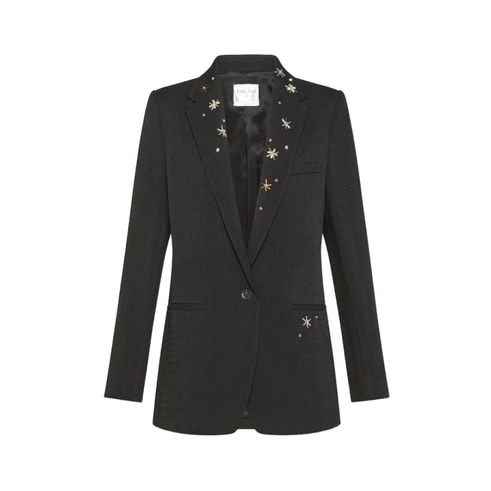 Forte Blazer met strass details Black Dames