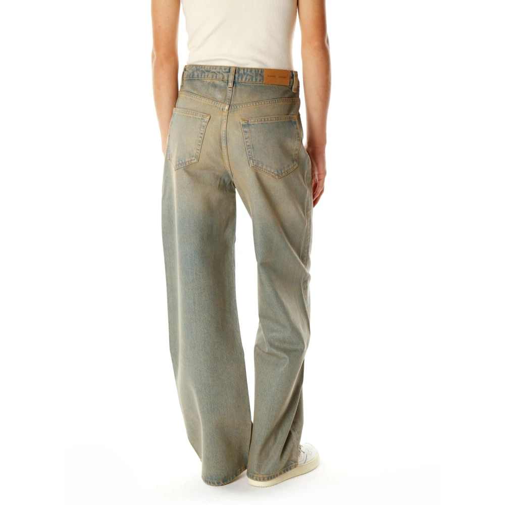 Samsøe Mid Waist Loose Fit Jeans Green Dames