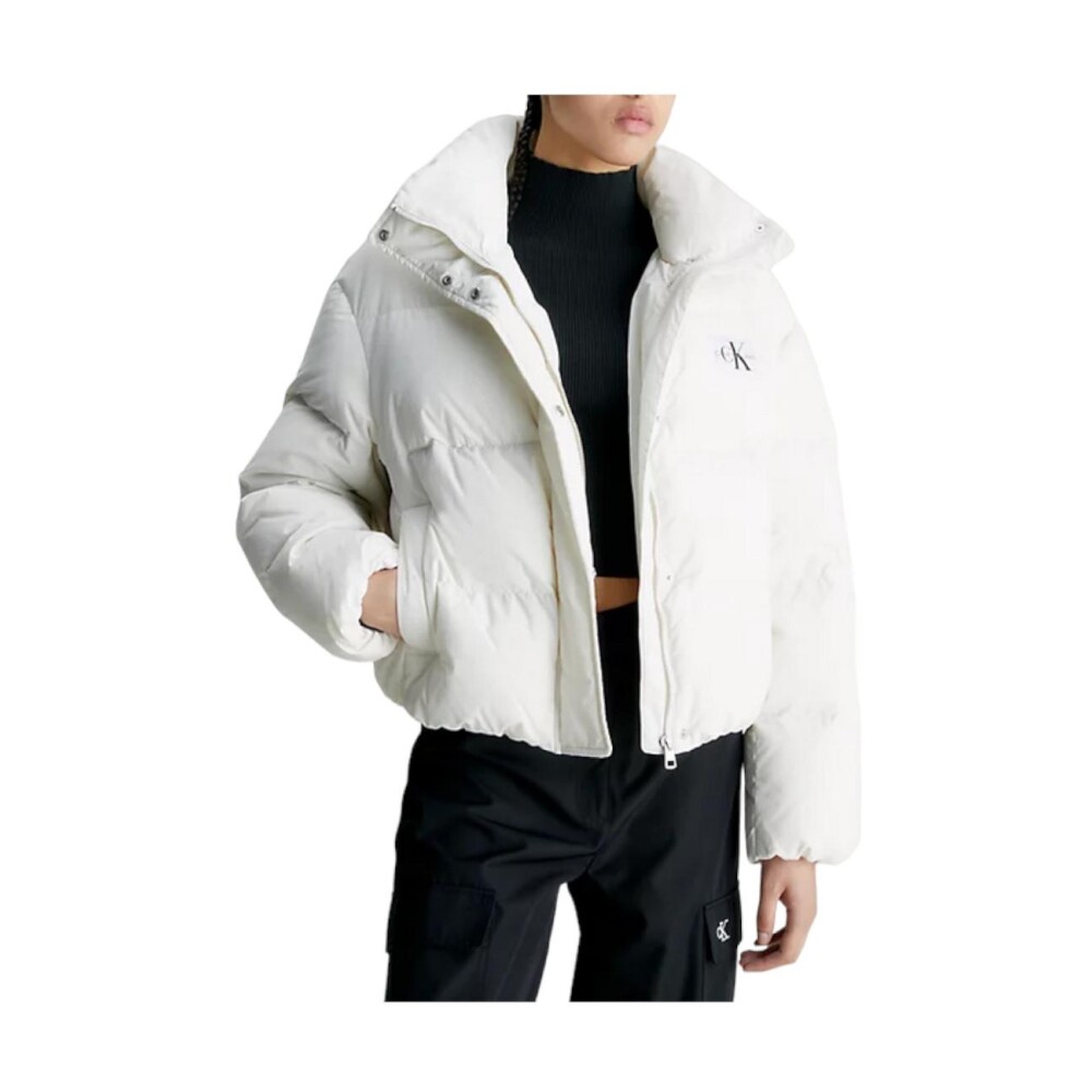 Relaxed Fit Short Puffer Jacket with Down Filling Calvin Klein Down Jackets Miinto