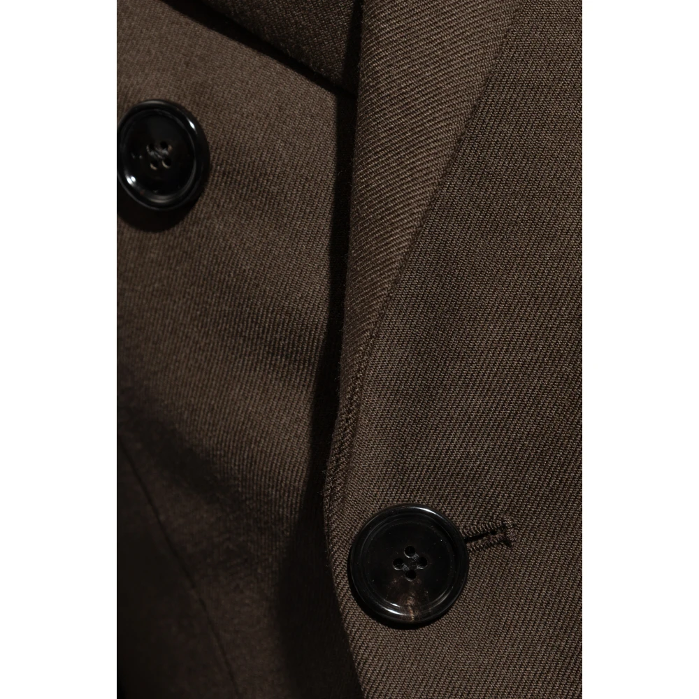 Ami Paris Double-breasted Blazer Brown Heren