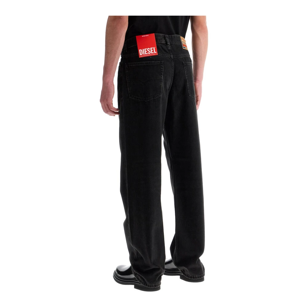 Diesel Wijde jeans voor tijdloze elegantie Black Heren