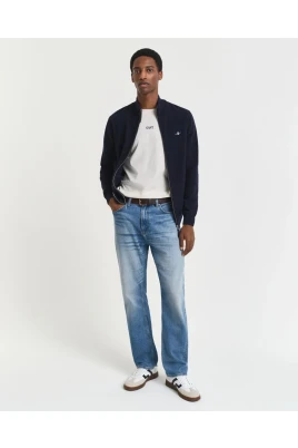 Ultra-fin Lammull Zip Cardigan