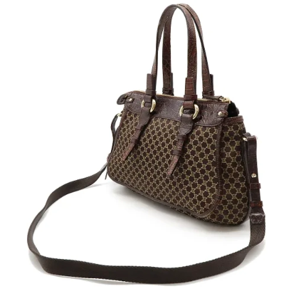 Celine Vintage Pre-owned Canvas shoulder-bags Brown Dames