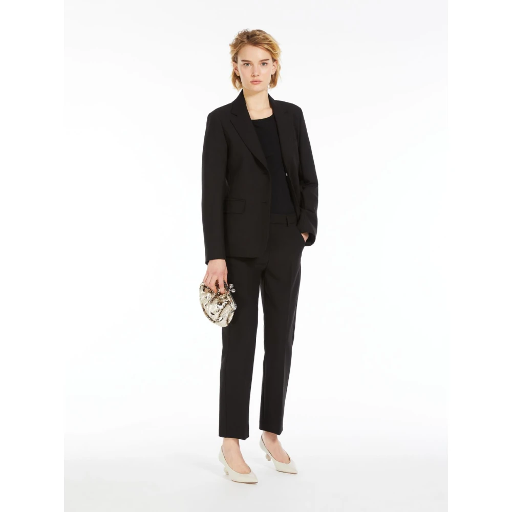 Max Mara Straight Trousers Black Dames