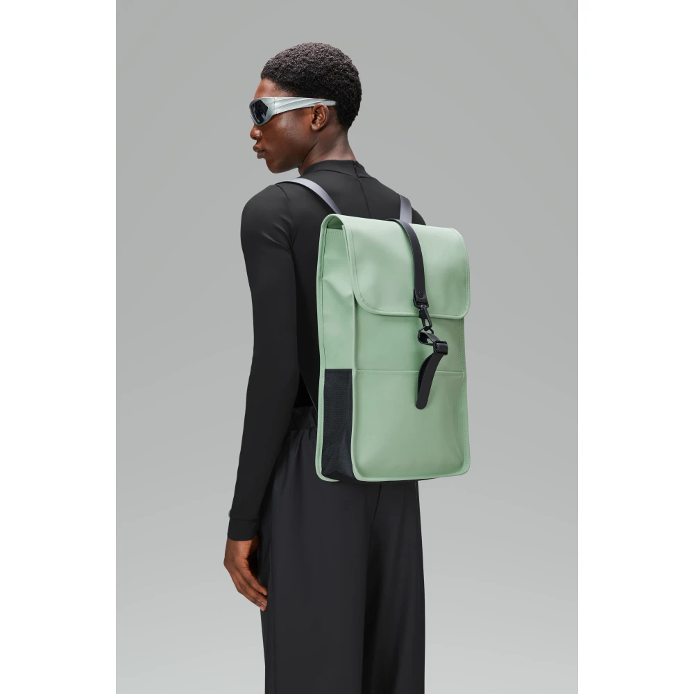 Rains Moderne Waterdichte Rugzak met Laptopvak Green Unisex