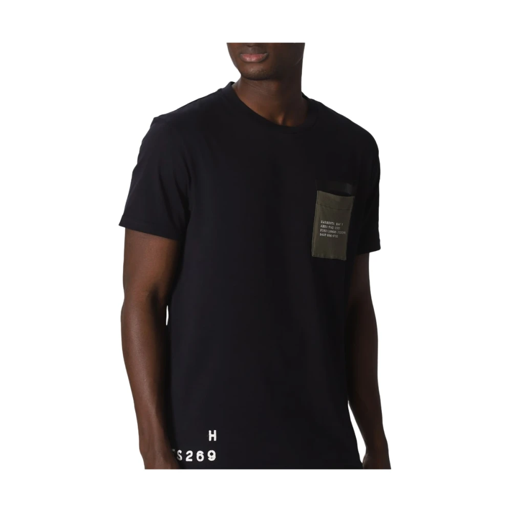 Manuel Ritz Korte Mouw T-shirt Black Heren