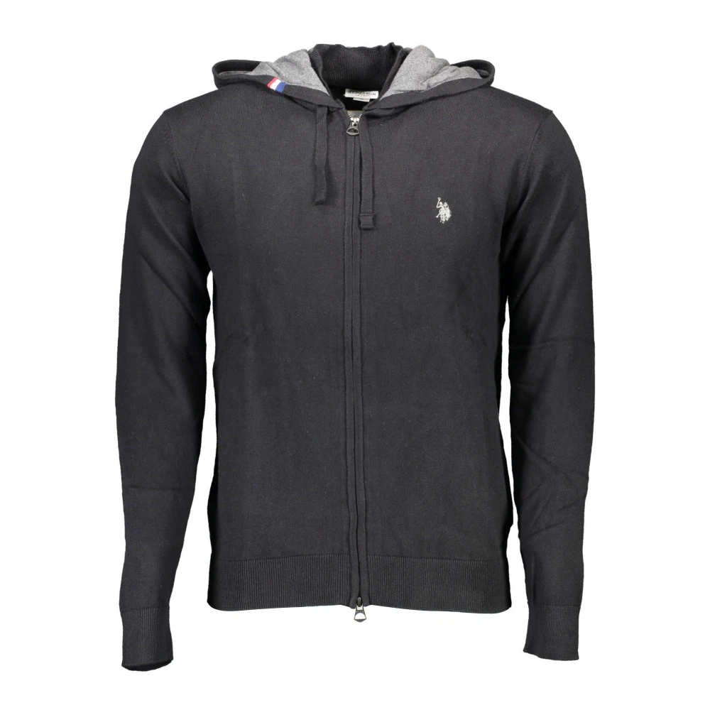 U.s. Polo Assn. Men's Black Zip-Throughs, 2XL, Cotton Shirt With Hood And Zip