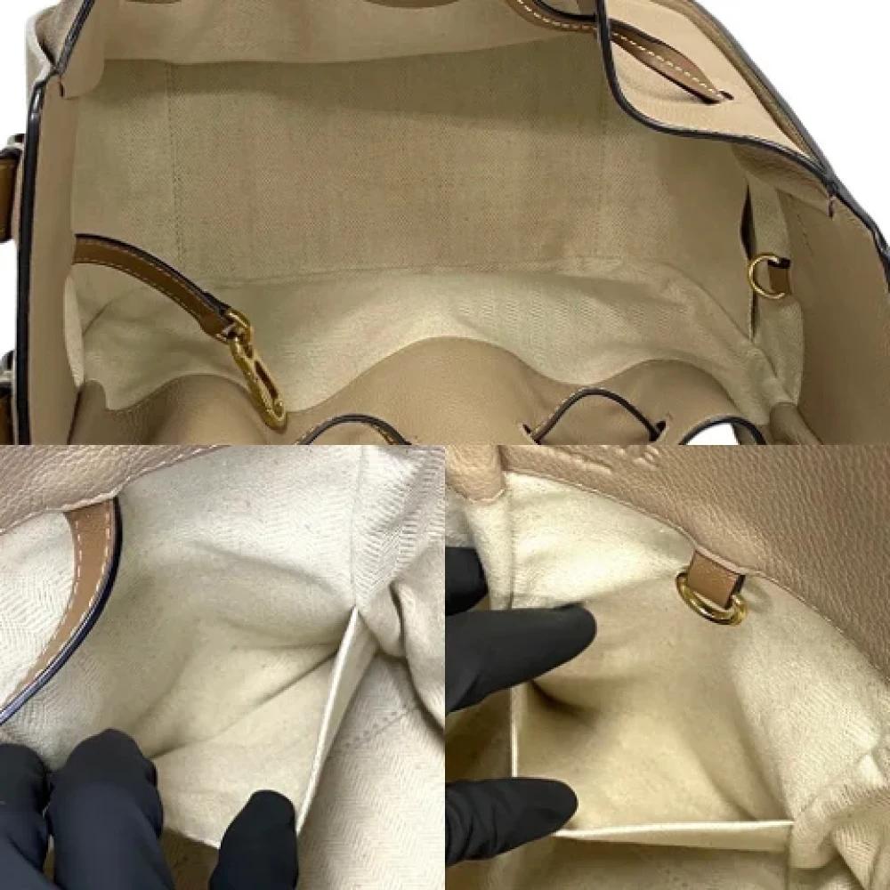 Loewe Pre-owned Leather shoulder-bags Beige Dames