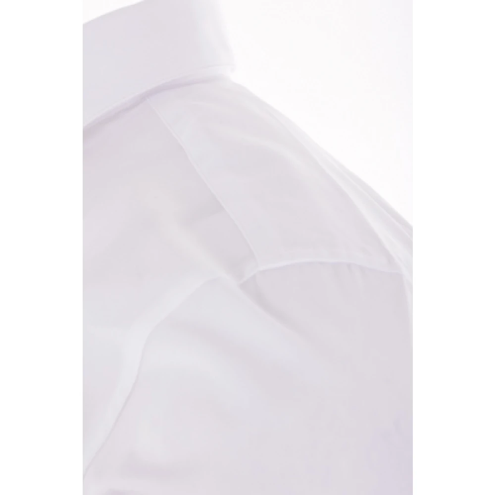 Givenchy Witte Katoenen Poplin Overhemd met 4G Borduursel White Heren