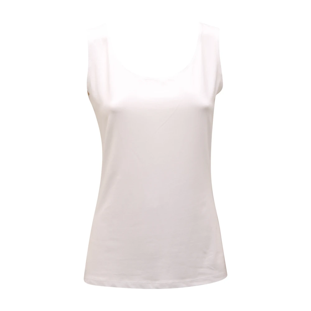 Joseph Ribkoff White Sleeveless Tops, Female, L, Sleeveless Vanilla Canotta