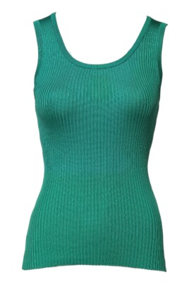 green-silk-sleeveless-tank-top