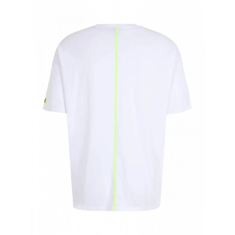 Fila Oversized katoenen T-shirt met borduurwerk White Heren