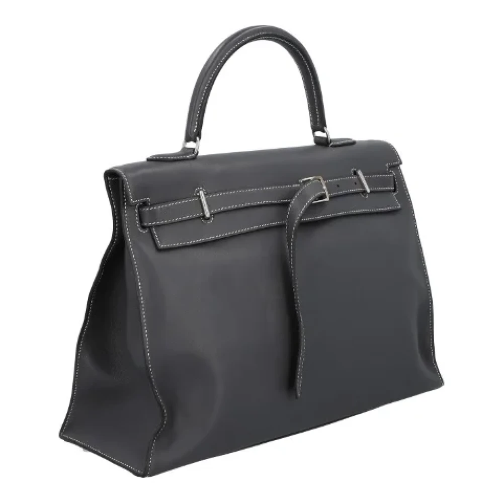 Hermès Vintage Pre-owned Leather handbags Black Dames