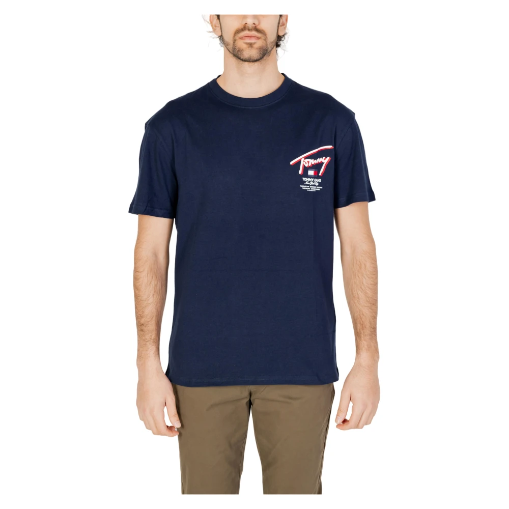 Tommy Jeans 3D Street Heren T-shirt Lente Zomer Collectie Blue Heren