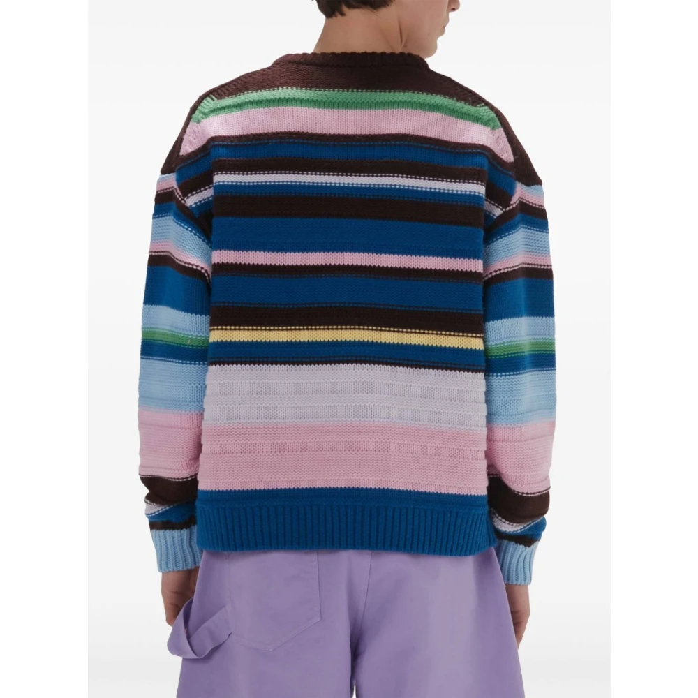 JW Anderson Gestreepte Merinowollen Trui Multicolor Heren