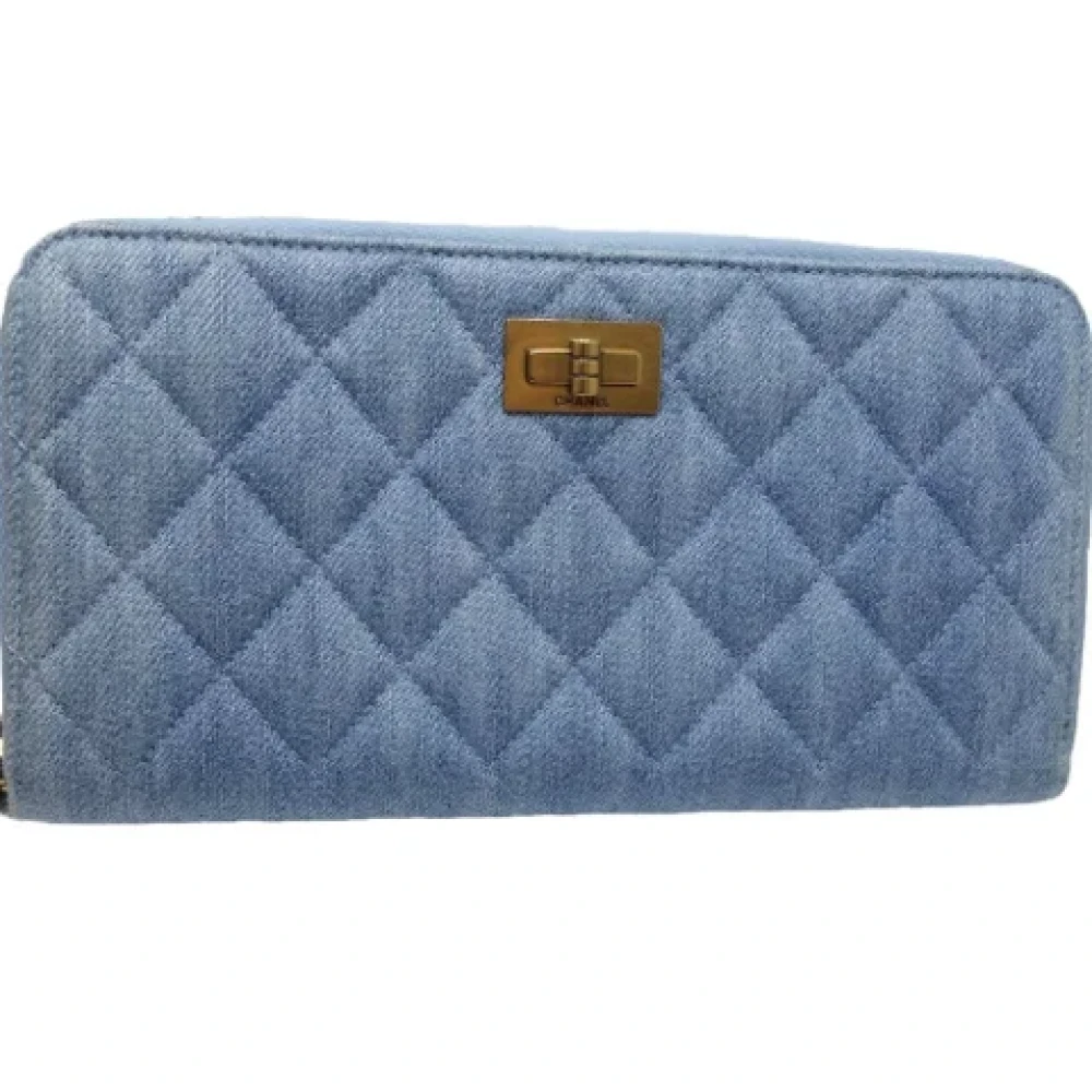Chanel Vintage Pre-owned Denim wallets Blue Dames