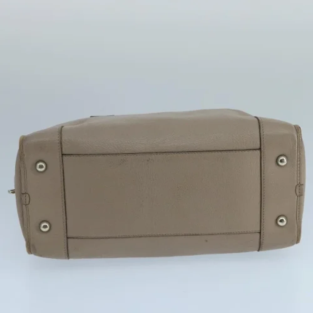 Loewe Pre-owned Leather handbags Gray Dames