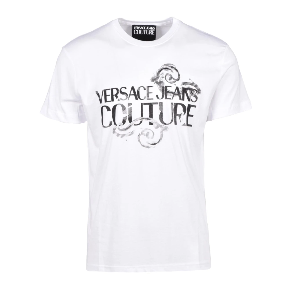 Versace Jeans Couture Katoenen T-shirt met stijlvol ontwerp White Heren