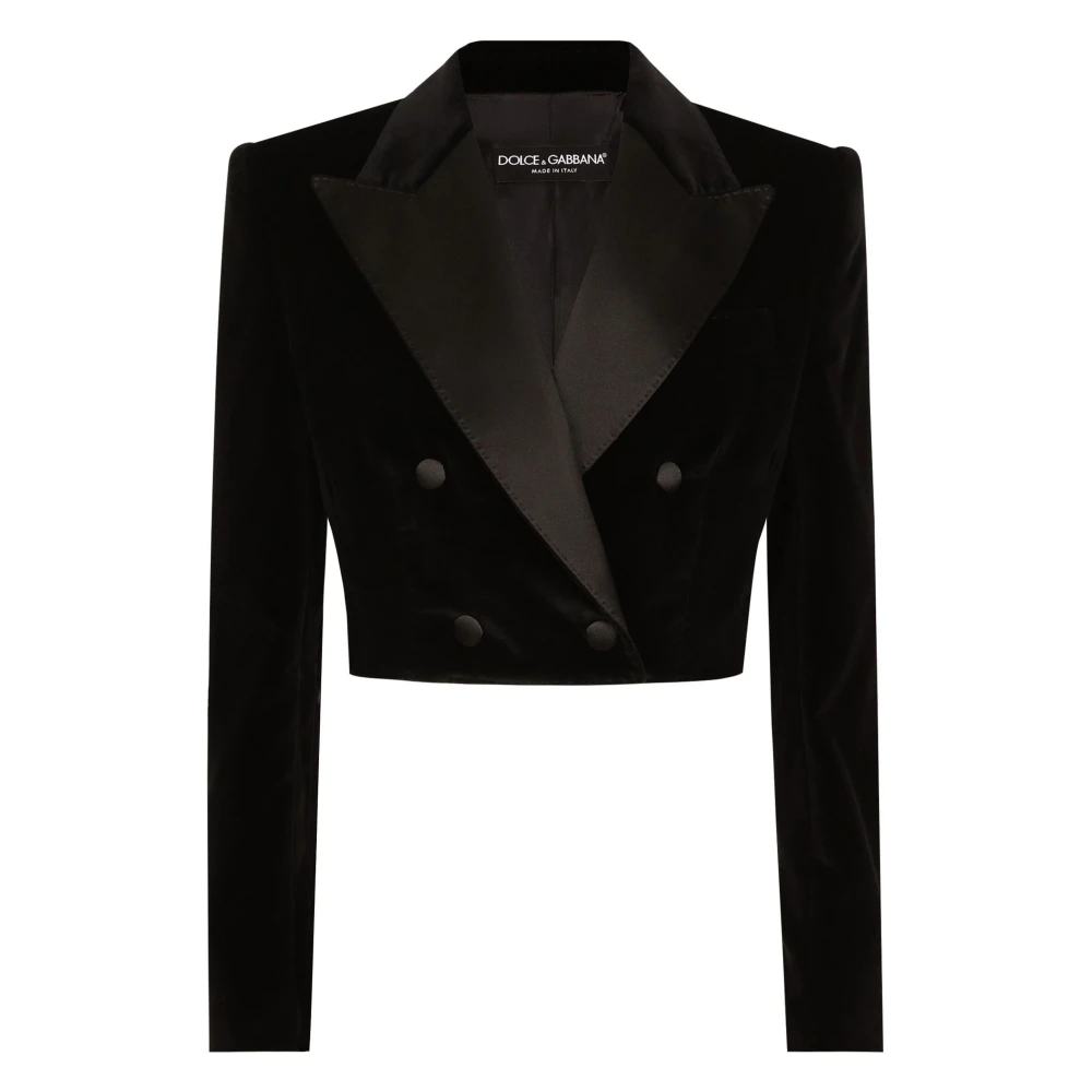 Dolce & Gabbana Zwarte Jas Black Dames