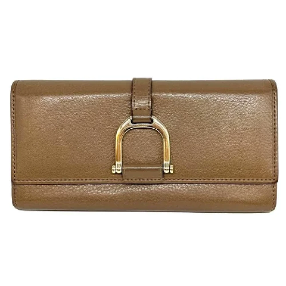 Gucci Vintage Pre-owned Leather wallets Brown Dames