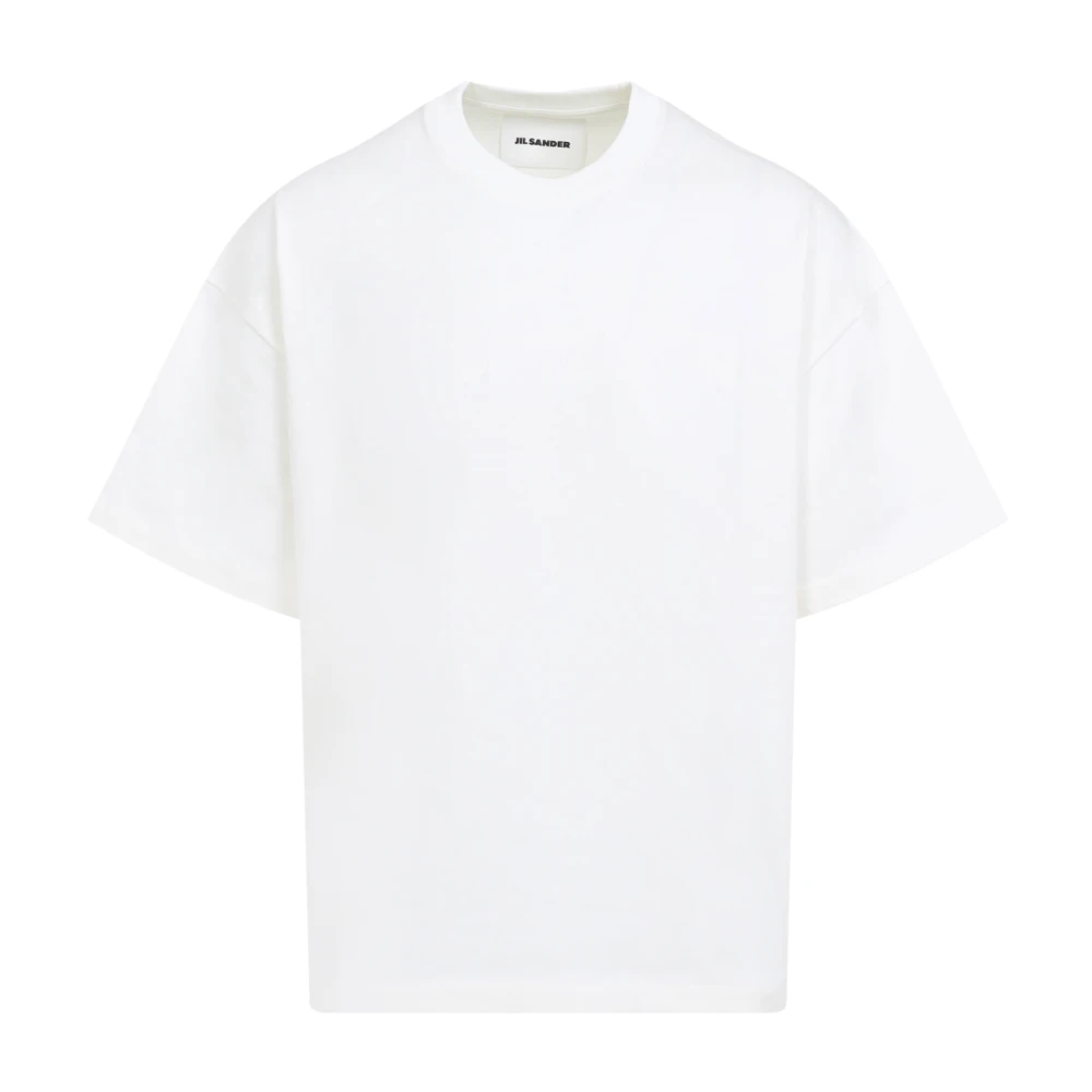 Jil Sander Wit Katoenen T-Shirt White Heren