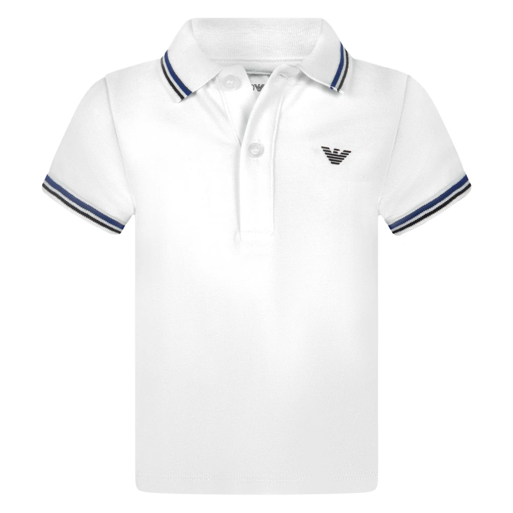Emporio Armani Boys White Logo Polo Shirt