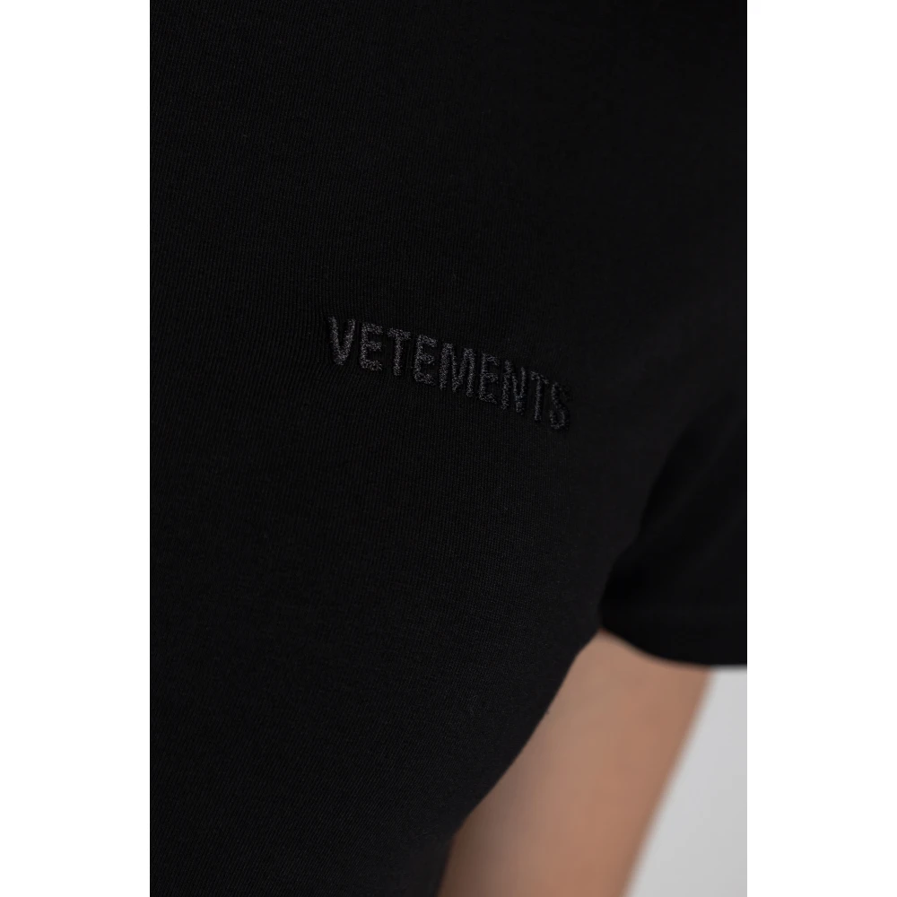 Vetements Jurk met logo Black Dames