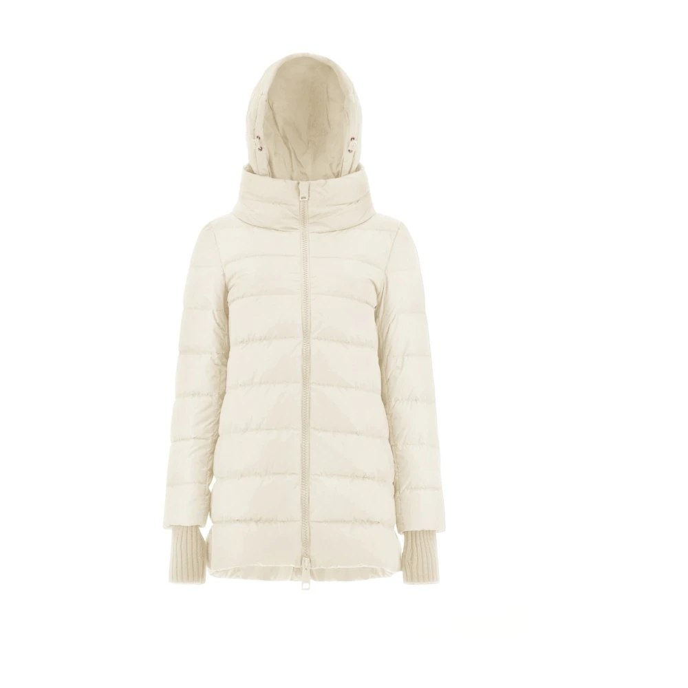 Herno Witte Nylon Puffer Jas White Dames