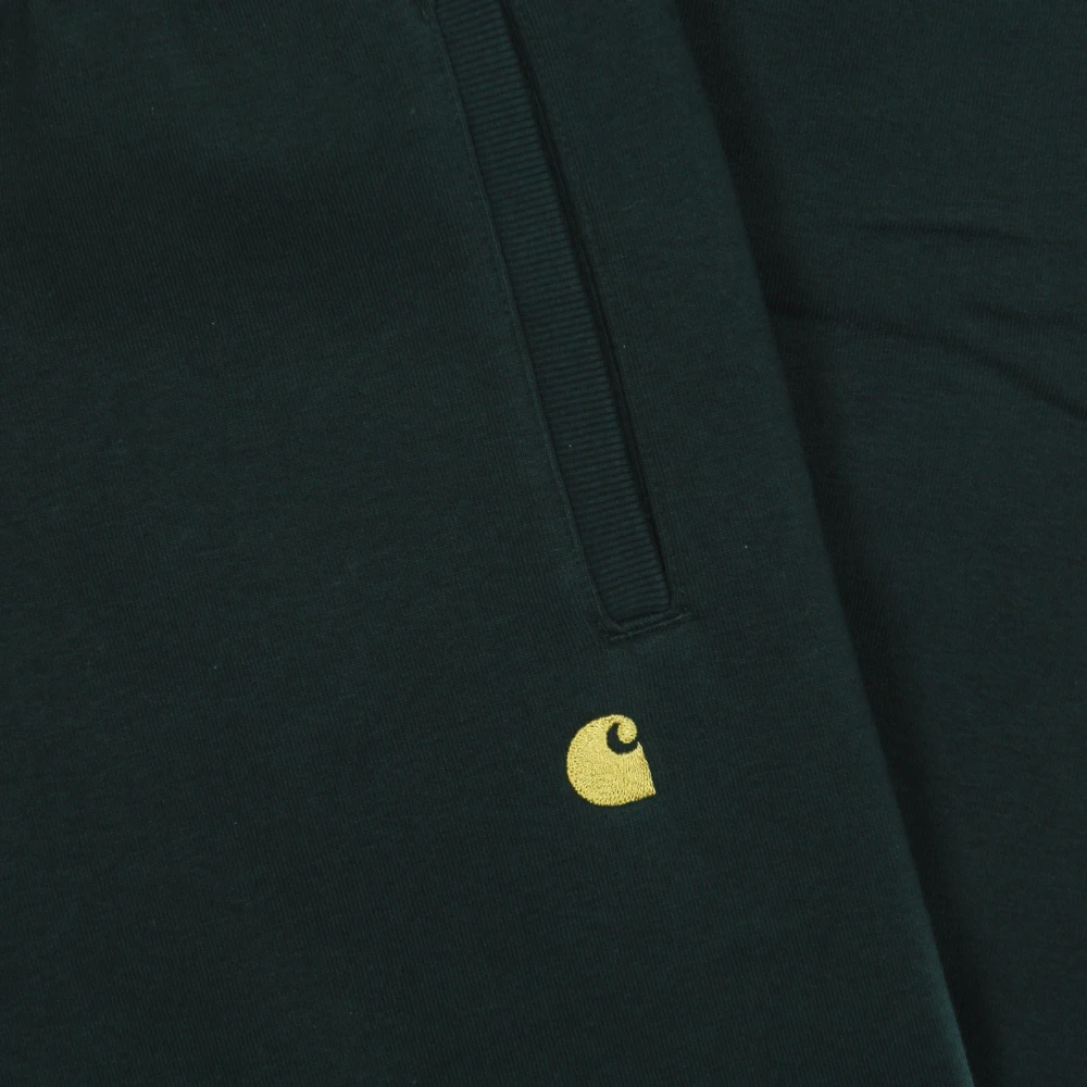 Carhartt WIP Gouden Frasier Sweatpants Trainingspak Elastische Boord Green Heren