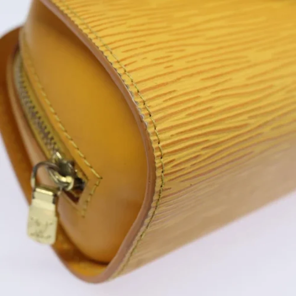 Louis Vuitton Vintage Pre-owned Leather pouches Yellow Dames
