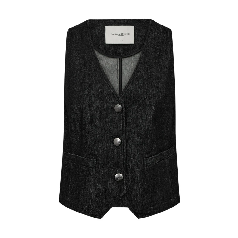 Copenhagen Muse Vest Muse Gilet in Blauw Black Dames