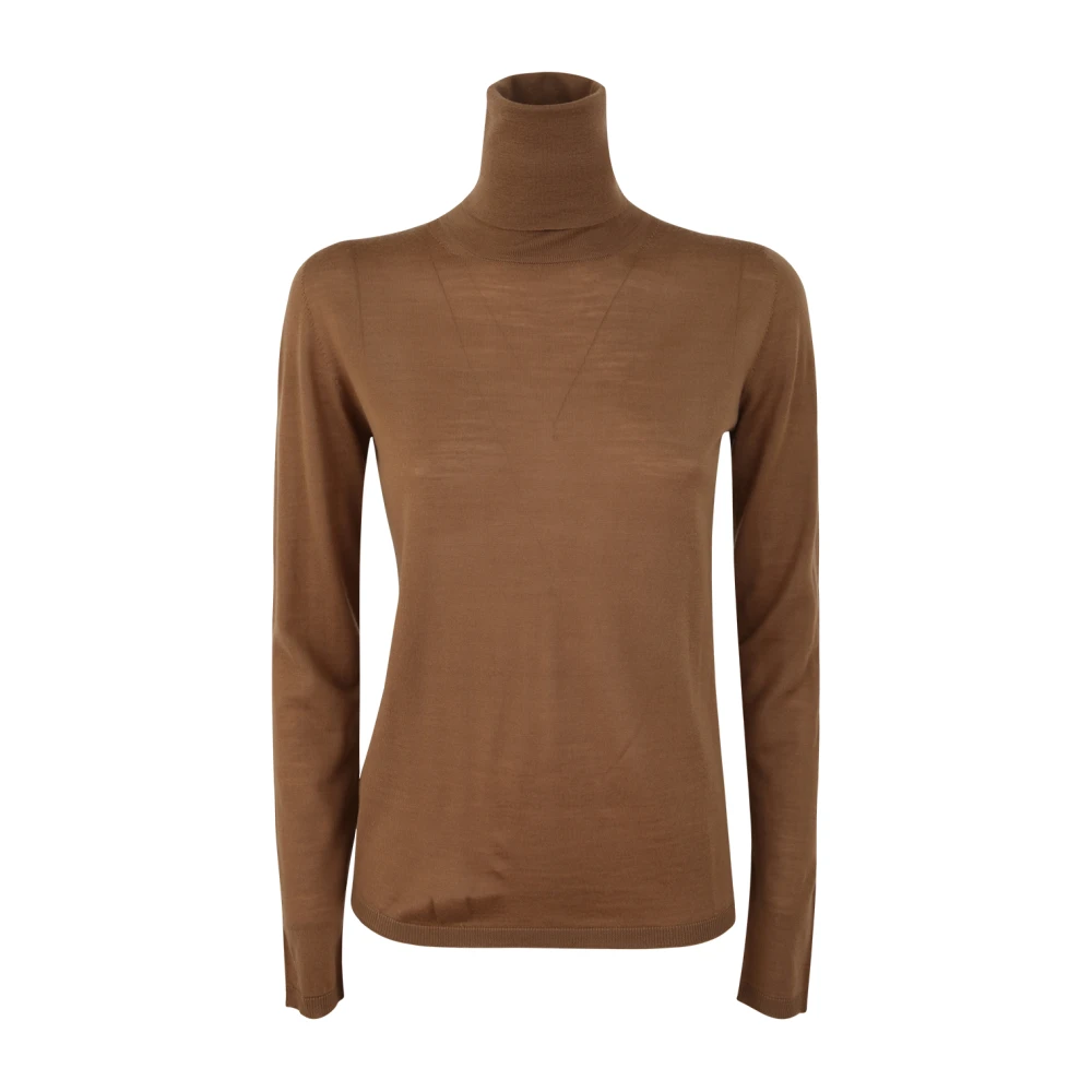 Max Mara Kameel Turtle Neck Sweater Brown Dames