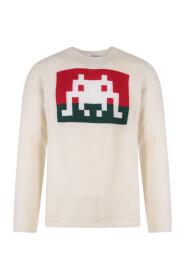 Multicolor Geborduurde Wollen Sweatshirt